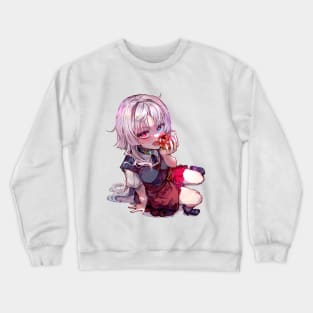 OC Anime T-Shirt Samshii Original Character Eating Apple Crewneck Sweatshirt